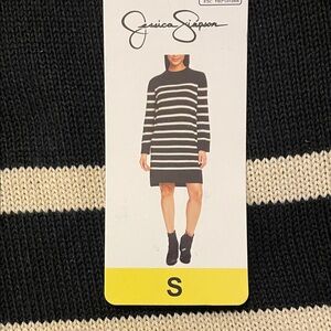 Jessica Simpson Black and Cream Knit Dress